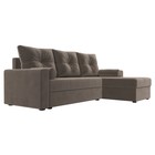 Угловой диван «Верона Лайт», еврокнижка, правый угол, велюр, цвет коричневый - Фото 3