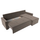 Угловой диван «Верона Лайт», еврокнижка, правый угол, велюр, цвет коричневый - Фото 8