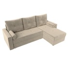 Диван угловой «Верона Лайт», правый угол, механизм еврокнижка, микровельвет, цвет бежевый - Фото 5