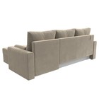 Угловой диван «Верона Лайт», еврокнижка, правый угол, микровельвет, цвет бежевый - Фото 6