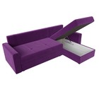 Угловой диван «Верона Лайт», еврокнижка, правый угол, микровельвет, цвет фиолетовый - Фото 12