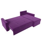Угловой диван «Верона Лайт», еврокнижка, правый угол, микровельвет, цвет фиолетовый - Фото 14