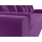 Угловой диван «Верона Лайт», еврокнижка, правый угол, микровельвет, цвет фиолетовый - Фото 4