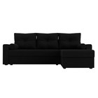 Угловой диван «Верона Лайт», еврокнижка, правый угол, микровельвет, цвет чёрный - Фото 2