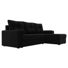 Угловой диван «Верона Лайт», еврокнижка, правый угол, микровельвет, цвет чёрный - Фото 3