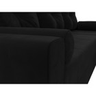Угловой диван «Верона Лайт», еврокнижка, правый угол, микровельвет, цвет чёрный - Фото 4