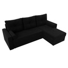 Угловой диван «Верона Лайт», еврокнижка, правый угол, микровельвет, цвет чёрный - Фото 5