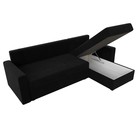 Диван угловой «Верона Лайт», правый угол, механизм еврокнижка, микровельвет, цвет чёрный - Фото 7