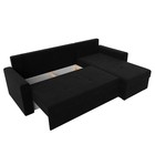 Угловой диван «Верона Лайт», еврокнижка, правый угол, микровельвет, цвет чёрный - Фото 8
