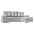 Угловой диван «Верона Лайт», еврокнижка, правый угол, экокожа белый - Фото 1