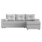 Угловой диван «Верона Лайт», еврокнижка, правый угол, экокожа белый - Фото 2