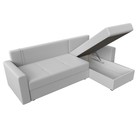 Угловой диван «Верона Лайт», еврокнижка, правый угол, экокожа белый - Фото 11