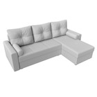 Угловой диван «Верона Лайт», еврокнижка, правый угол, экокожа белый - Фото 5