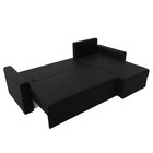Угловой диван «Верона Лайт», еврокнижка, правый угол, экокожа чёрный - Фото 9