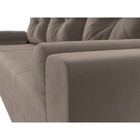 Угловой диван «Верона Лайт», еврокнижка, левый угол, велюр, цвет коричневый - Фото 4