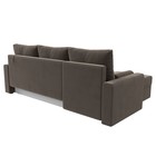 Угловой диван «Верона Лайт», еврокнижка, левый угол, велюр, цвет коричневый - Фото 6