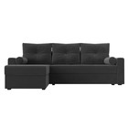 Угловой диван «Верона Лайт», еврокнижка, левый угол, велюр, цвет серый - Фото 2