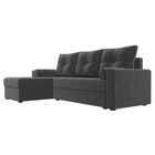 Угловой диван «Верона Лайт», еврокнижка, левый угол, велюр, цвет серый - Фото 3