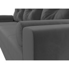 Угловой диван «Верона Лайт», еврокнижка, левый угол, велюр, цвет серый - Фото 4