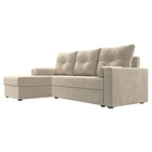 Угловой диван «Верона Лайт», еврокнижка, левый угол, микровельвет, цвет бежевый 9314987