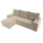 Угловой диван «Верона Лайт», еврокнижка, левый угол, микровельвет, цвет бежевый 9314987