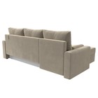 Угловой диван «Верона Лайт», еврокнижка, левый угол, микровельвет, цвет бежевый 9314987