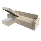 Угловой диван «Верона Лайт», еврокнижка, левый угол, микровельвет, цвет бежевый 9314987