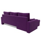 Угловой диван «Верона Лайт», еврокнижка, левый угол, микровельвет, цвет фиолетовый - Фото 11