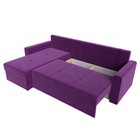 Угловой диван «Верона Лайт», еврокнижка, левый угол, микровельвет, цвет фиолетовый - Фото 13
