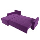Угловой диван «Верона Лайт», еврокнижка, левый угол, микровельвет, цвет фиолетовый - Фото 14