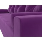 Угловой диван «Верона Лайт», еврокнижка, левый угол, микровельвет, цвет фиолетовый - Фото 4