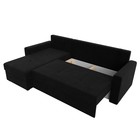 Угловой диван «Верона Лайт», еврокнижка, левый угол, микровельвет, цвет чёрный - Фото 13