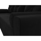 Угловой диван «Верона Лайт», еврокнижка, левый угол, микровельвет, цвет чёрный - Фото 4