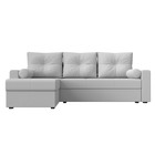 Угловой диван «Верона Лайт», еврокнижка, левый угол, экокожа белый - Фото 2
