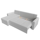 Угловой диван «Верона Лайт», еврокнижка, левый угол, экокожа белый - Фото 12