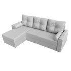 Угловой диван «Верона Лайт», еврокнижка, левый угол, экокожа белый - Фото 5
