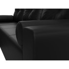 Угловой диван «Верона Лайт», еврокнижка, левый угол, экокожа чёрный - Фото 4