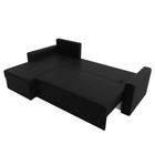 Угловой диван «Верона Лайт», еврокнижка, левый угол, экокожа чёрный - Фото 9