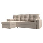 Угловой диван «Верона Лайт», еврокнижка, левый угол, рогожка, цвет бежевый - Фото 1