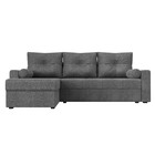 Угловой диван «Верона Лайт», еврокнижка, левый угол, рогожка, цвет серый - Фото 2