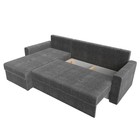 Угловой диван «Верона Лайт», еврокнижка, левый угол, рогожка, цвет серый - Фото 13