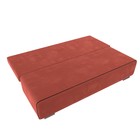Прямой диван «Уно», еврокнижка, микровельвет, цвет коралловый / кант коричневый - Фото 7