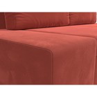 Прямой диван «Сан Марко», еврокнижка, микровельвет, цвет коралловый - Фото 4