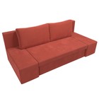 Прямой диван «Сан Марко», еврокнижка, микровельвет, цвет коралловый - Фото 5