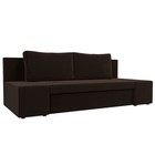 Прямой диван «Сан Марко», еврокнижка, микровельвет, цвет коричневый - Фото 1