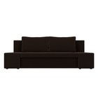 Прямой диван «Сан Марко», еврокнижка, микровельвет, цвет коричневый - Фото 2