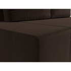 Прямой диван «Сан Марко», еврокнижка, микровельвет, цвет коричневый - Фото 4