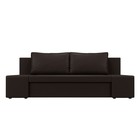 Прямой диван «Сан Марко», еврокнижка, экокожа, цвет коричневый - Фото 2