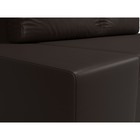 Прямой диван «Сан Марко», еврокнижка, экокожа, цвет коричневый - Фото 4