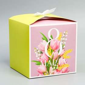 Коробка подарочная складная, упаковка, «8 марта», 18 х 18 х 18 см